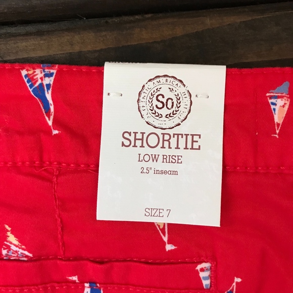 Kohls Juniors-  Nautical Shorts- NWT- Size 7 - Picture 4 of 6